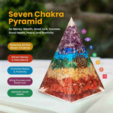 Original Seven Chakra Pyramid - 4 Inch