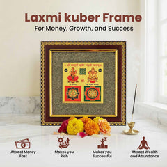Original Laxmi Kuber Yantra Pyrite Frame - Certified Dhan Kuber Yantra Frame