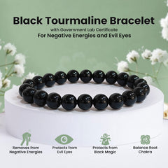 Original Black Tourmaline Bracelet with Certificate