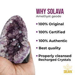 Original Amethyst Geode for Peace and Positivity - 400+ Gram