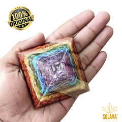 Original Seven Chakra Pyramid - 4 Inch