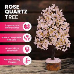 Original Rose Quartz Tree - Certified Rose Quartz Crystal Tree