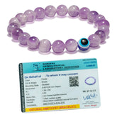 Original Amethyst Bracelet with Evil Eye