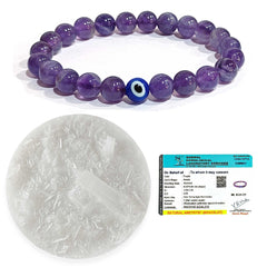 Solava Amethyst Bracelet Original with Raw Selenite Plate