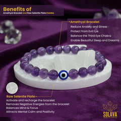 Solava Amethyst Bracelet Original with Raw Selenite Plate
