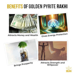 Original Golden Pyrite Rakhi with Certificate