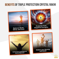 Original Triple Protection Crystal Rakhi with Certificate