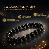 Premium Black Tourmaline Bracelet Original Certified for Men & Women