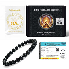 Premium Black Tourmaline Bracelet Original Certified for Men & Women