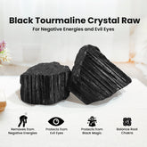 Original Black Tourmaline Stone Crystal