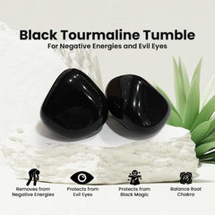 Original Black Tourmaline Stone Tumble