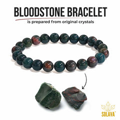 Blood Stone Bracelet with Lab Certificate