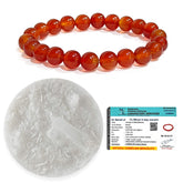 Original Carnelian Bracelet with Raw Selenite Plate