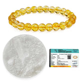 Original Citrine Bracelet with Raw Selenite Plate