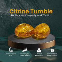 Original Yellow Citrine Stone Tumble