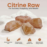 Natural Original Raw Citrine Crystals Original Certified - Raw - 2+ Piece
