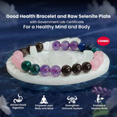 Original Good Health Bracelet with Raw Selenite Plate