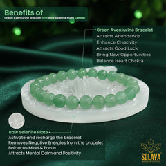 Original Green Aventurine Bracelet with Selenite Plate