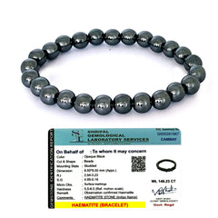 Original Hematite Crystal Bracelet with Certificate