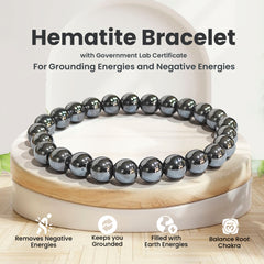 Original Hematite Crystal Bracelet with Certificate
