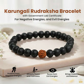 SOLAVA Karungali Bracelet with Rudraksha Beads