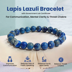 Original Lapis Lazuli Bracelet with Certificate