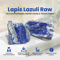 Natural Lapis Lazuli Raw Crystal Stone Original Certified - 2 Piece