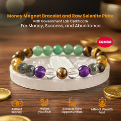 Original Money Magnet Bracelet with Selenite Plate