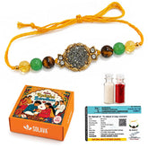 SOLAVA Rakhi - Money Magnet Crystal Rakhi for Brother and Bhabhi