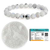 SOLAVA Moonstone Bracelet Certified with Selenite Plate