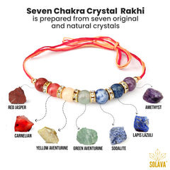 Original Seven Chakra Rakhi for Brother and Bhabhi