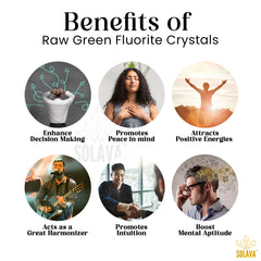 Natural Green Fluorite Raw Crystal Stone Original Certified - 2 Piece