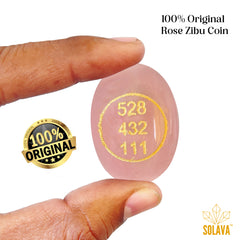 Original Rose Quartz Stone Zibu Coin