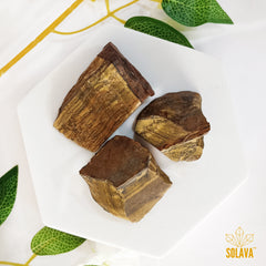 Natural Tiger Eye Crystal Stone Original Certified - Raw - 2 Piece