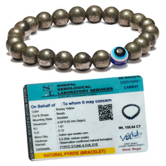 Original Pyrite Bracelet with Evil Eye