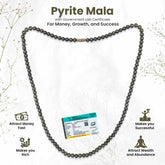 Original Pyrite Crystal Mala with Certificate