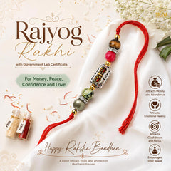Rajyog Crystal Rakhi for Brother and Bhabhi