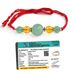 Crystal Rakhi for Success and Good Luck with Certificate