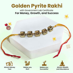 Original Golden Pyrite Rakhi with Certificate