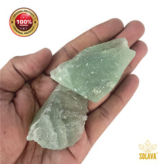 Natural Green Fluorite Raw Crystal Stone Original Certified - 2 Piece