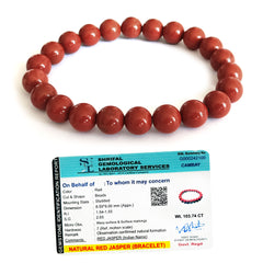 Original Red Jasper Bracelet with Certificate