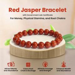 Original Red Jasper Bracelet with Certificate