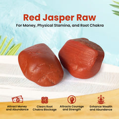 Natural Red Jasper Crystal Stone Original Certified - Raw - 2+ Piece