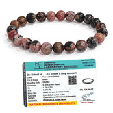 Rhodonite Bracelet with Certificate