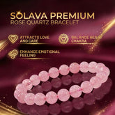 Premium Rose Quartz Bracelet for Women and Men