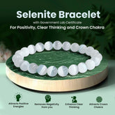 Original Selenite Crystal Bracelet with Certificate