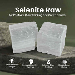 Natural Selenite Raw Crystal Stone Original Certified - 100-150 Grams