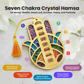 Original Seven Chakra Crystal Hamsa