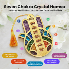 Original Seven Chakra Crystal Hamsa