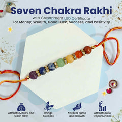 Original Seven Chakra Rakhi for Brother and Bhabhi